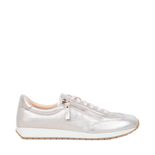 Load image into Gallery viewer, Django And Juliette Petyma Beige and Gold Side Zip Sneaker