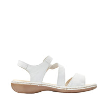 Load image into Gallery viewer, Rieker 659c7-80 White Shoes Adjustable Sandal