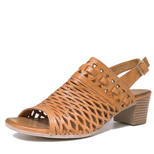 Load image into Gallery viewer, Cabello Antas Tan Heeled Adjustable Sandal