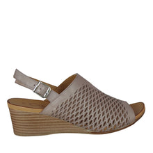 Load image into Gallery viewer, Cabello Angela Taupe Adjustable Wedge Sandal