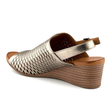 Load image into Gallery viewer, Cabello Angela Pewter Adjustable Wedge Sandal