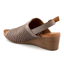 Load image into Gallery viewer, Cabello Angela Taupe Adjustable Wedge Sandal