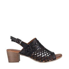 Load image into Gallery viewer, Cabello Antas Black Heeled Adjustable Sandal