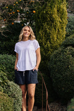 Load image into Gallery viewer, Betty Basics Cuff Tee White