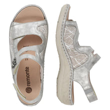 Load image into Gallery viewer, Remonte D7647-40 Ice Grey Combo Womens Shoes Adjustable Sandal