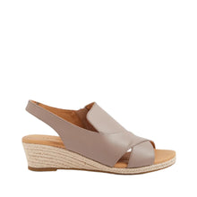 Load image into Gallery viewer, Diana Ferrari Hacey Stone Leather Wedge Sandal