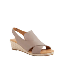 Load image into Gallery viewer, Diana Ferrari Hacey Stone Leather Wedge Sandal