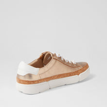 Load image into Gallery viewer, Django And Juliette Torayne Champagne Side Zip Sneaker