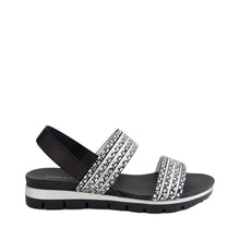Load image into Gallery viewer, Django and Juliette Lellies Black - Black Shine Adjustable Sandal