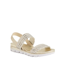 Load image into Gallery viewer, Django and Juliette Lellies Gold - Pale Gold Adjustable Sandal