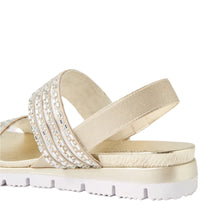 Load image into Gallery viewer, Django and Juliette Lellies Gold - Pale Gold Adjustable Sandal