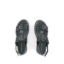 Load image into Gallery viewer, Django and Juliette Carola Navy Leather Adjustable Sandal