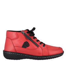 Load image into Gallery viewer, Cabello Dawn Red Size Zip High Top Sneaker
