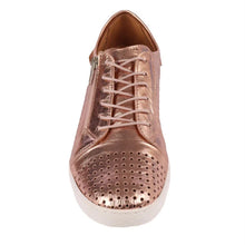Load image into Gallery viewer, Cabello Eg17p Rose Gold Womens Shoes Side Zip Sneaker