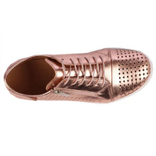 Load image into Gallery viewer, Cabello Eg17p Rose Gold Womens Shoes Side Zip Sneaker