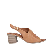 Load image into Gallery viewer, Cabello Edwina Tan Heeled Adjustable Sandal