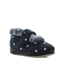 Load image into Gallery viewer, Panda Emee Slipper Navy Floral