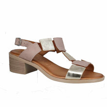 Load image into Gallery viewer, Cabello Eudora Dark Stone Heeled Adjustable Sandal