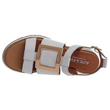 Load image into Gallery viewer, Alfie And Evie Lassie W White Leather Heeled Adjustable Sandal