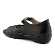 Load image into Gallery viewer, Cabello Re3405 Black Adjustable Sandal