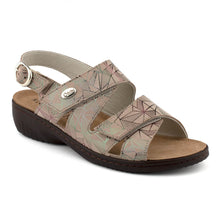 Load image into Gallery viewer, Cabello Re391 Taupe Adjustable Wedge Sandal