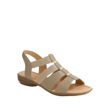 Load image into Gallery viewer, Supersoft-diana Ferrari Bennies Lt Taupe Gum Sole Leather Adjustable Sandal