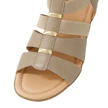 Load image into Gallery viewer, Supersoft-diana Ferrari Bennies Lt Taupe Gum Sole Leather Adjustable Sandal