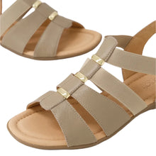 Load image into Gallery viewer, Supersoft-diana Ferrari Bennies Lt Taupe Gum Sole Leather Adjustable Sandal