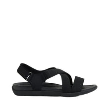 Load image into Gallery viewer, Supersoft By Diana Ferrari Ellie Black-black Leather Adjustable Sandal