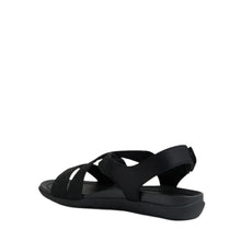 Load image into Gallery viewer, Supersoft By Diana Ferrari Ellie Black-black Leather Adjustable Sandal