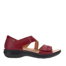 Load image into Gallery viewer, Revere Mauritius Cherry French/lizard Medium Adjustable Sandal