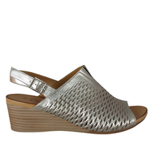 Load image into Gallery viewer, Cabello Angela Pewter Adjustable Wedge Sandal