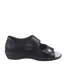 Load image into Gallery viewer, Pure Comfort Arwon Black Adjustable Sandal