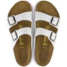 Load image into Gallery viewer, Birkenstock Arizona White Birko-flor Regular