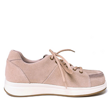 Load image into Gallery viewer, Pure Comfort Zippy Blush Suede Lace Up Shoe