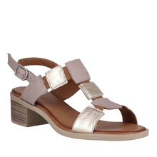 Load image into Gallery viewer, Cabello Eudora Dark Stone Heeled Adjustable Sandal