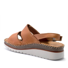 Load image into Gallery viewer, Cabello Dulcy Tan Adjustable Wedge Sandal