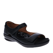 Load image into Gallery viewer, Revere Madrid Closed Heel Sandal - Black Adjustable Sandal