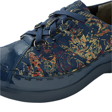 Load image into Gallery viewer, Ziera Allsorts Navy- Navy Royal Print Lace Up Shoe
