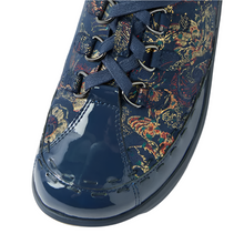Load image into Gallery viewer, Ziera Allsorts Navy- Navy Royal Print Lace Up Shoe