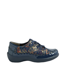 Load image into Gallery viewer, Ziera Allsorts Navy- Navy Royal Print Lace Up Shoe