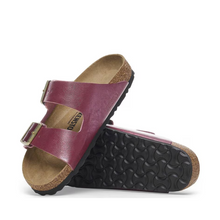 Load image into Gallery viewer, Birkenstock Arizona Orthotic Slide Graceful Berry Crush Birko-Flor Narrow