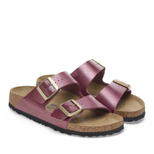 Load image into Gallery viewer, Birkenstock Arizona Orthotic Slide Graceful Berry Crush Birko-Flor Narrow