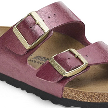Load image into Gallery viewer, Birkenstock Arizona Orthotic Slide Graceful Berry Crush Birko-Flor Narrow