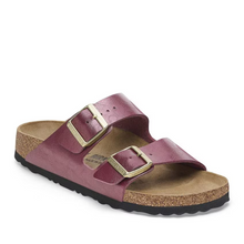 Load image into Gallery viewer, Birkenstock Arizona Orthotic Slide Graceful Berry Crush Birko-Flor Narrow