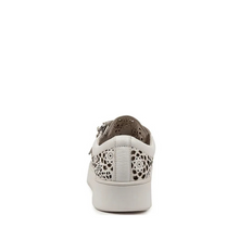 Load image into Gallery viewer, Django And Juliette Leitha Vanilla-vanilla Sole Leather Side Zip Sneaker