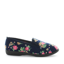 Load image into Gallery viewer, Panda Erta Slipper Navy Floral