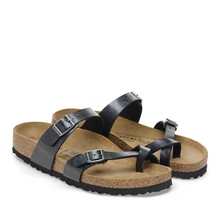 Load image into Gallery viewer, Birkenstock Mayari Graceful Licorice Orthotic Slide Birko-flor Regular