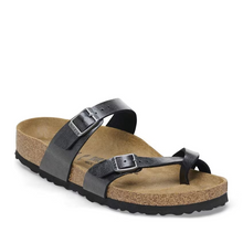 Load image into Gallery viewer, Birkenstock Mayari Graceful Licorice Orthotic Slide Birko-flor Regular