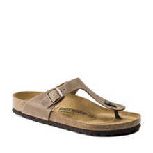 Load image into Gallery viewer, Birkenstock Gizeh Orthotic Slide Tabacco Brown Oiled Leather